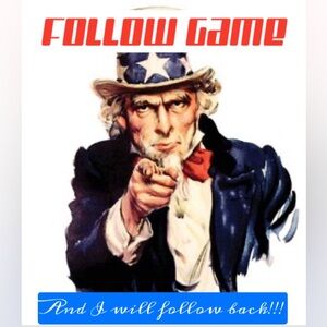 Lucky Brand Uncle Sam Poster in Blue, Red, White Follow Game
